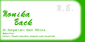 monika back business card